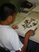 Looking at a completed specimen